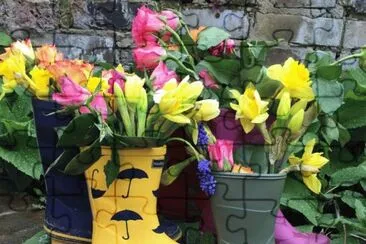 Clever Rain Boot Planters jigsaw puzzle