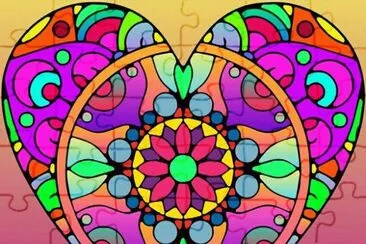 פאזל של Colored Heart
