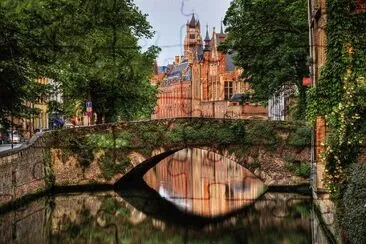 Lindo puente-Brugge-Belgica jigsaw puzzle