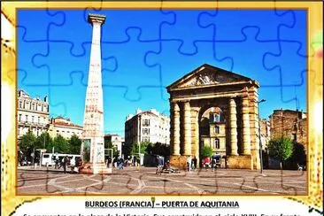 BURDEOS (FRANCIA) â€“ PUERTA DE AQUITANIA jigsaw puzzle