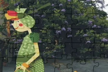 Cindy walking the turtle jigsaw puzzle