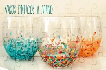 vasos pintados a mano
