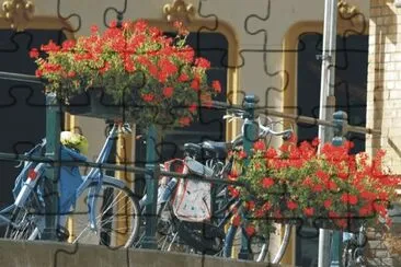 Bicycles with flowers