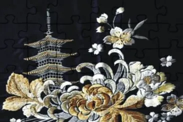 embroidered flowers jigsaw puzzle