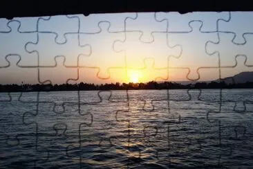 CrepÃºsculo en el Nilo, Egipto.