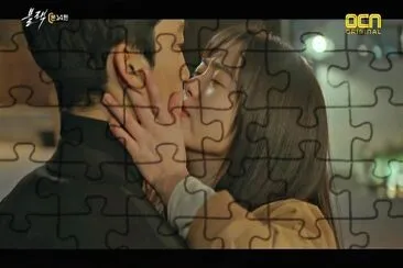 Black jigsaw puzzle