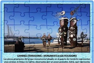 CAMBRILS (TARRAGONA) â€“ MONUMENTO A LOS PESCADORES jigsaw puzzle
