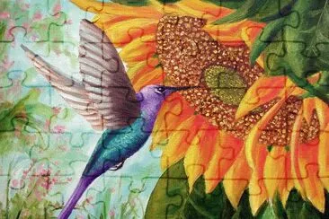 Bird and Sunflower