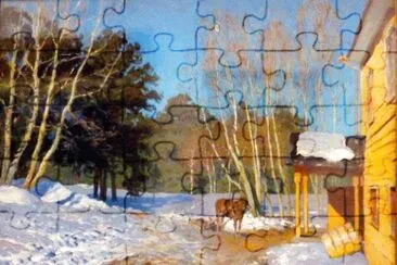 פאזל של fin d 'hiver en Russie