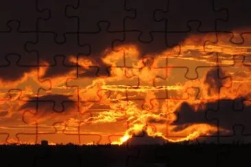 Fiery sunset