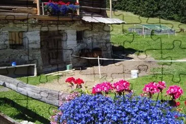 פאזל של house and flowers in the mountain