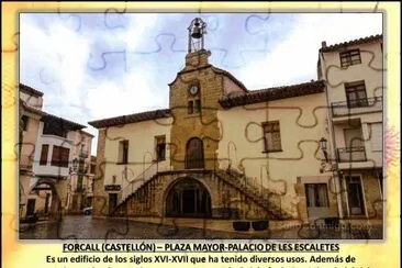 FORCALL (CASTELLÃ“N) â€“ PLAZA MAYOR-PALACIO DE LES ESCALETES jigsaw puzzle
