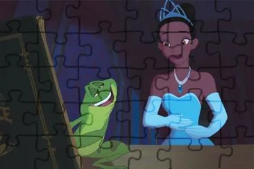 פאזל של Tiana y el sapo