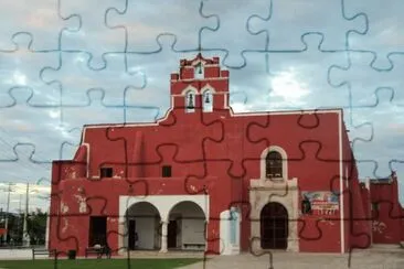 Antiguo templo en Ciudad Campeche. jigsaw puzzle
