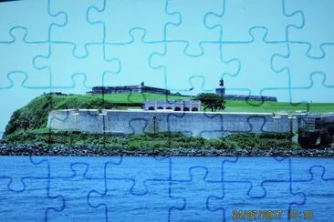 Muralla y fuerte en San Juan, Puerto Rico.