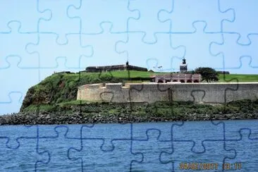 Muralla y fuerte en San Juan, Puerto Rico.