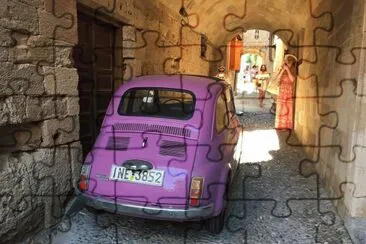 FIAT 500 viola jigsaw puzzle