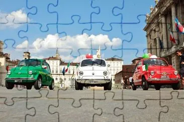 FIAT 500 tricolore a Torino jigsaw puzzle