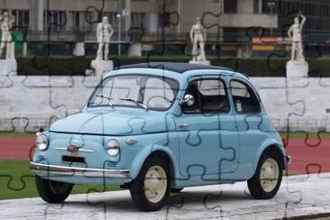 FIAT 500 blu jigsaw puzzle