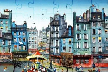 la ville bleue jigsaw puzzle