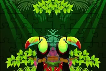 é¸šéµ¡èˆ‡èŠ±å°ç¨±åœ– jigsaw puzzle