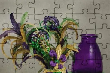 Mardi Gras Jester Shoe Decoration jigsaw puzzle