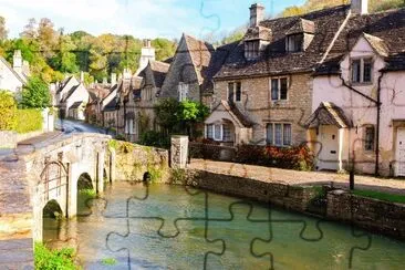 Angleterre Coastwalds village et pont jigsaw puzzle
