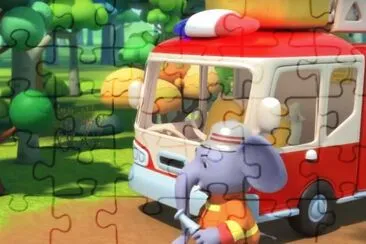 Elefante bombero jigsaw puzzle