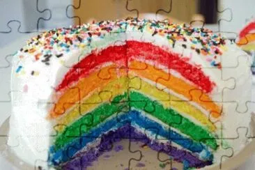 rainbow cake jigsaw puzzle
