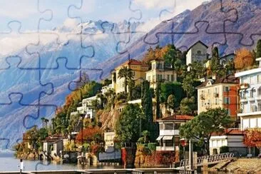 פאזל של Villa y lago Lugano-Suiza