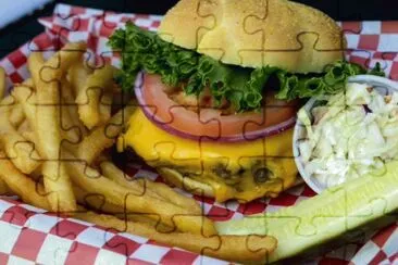 fries and burger