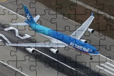 Air Tahiti Nui Airbus A340 300 Francia jigsaw puzzle