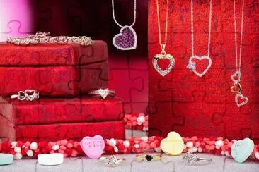 Valentine 's Day Heart Jewelry jigsaw puzzle