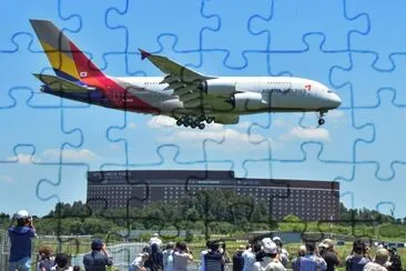 Asiana Airlines Airbus A380-800 Corea del Sur jigsaw puzzle