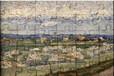 פאזל של Van Gogh arbres en fleurs
