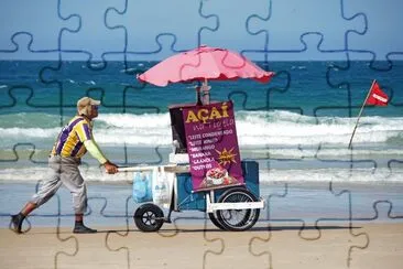 aÃ§aÃ­ na tigela jigsaw puzzle