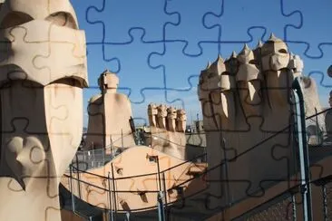 On the roofs of Barcelona jigsaw puzzle