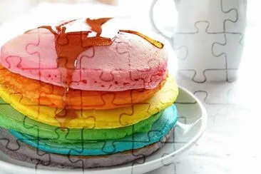 Rainbow pancake jigsaw puzzle