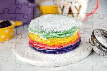 Rainbow Crepe Cake jigsaw puzzle