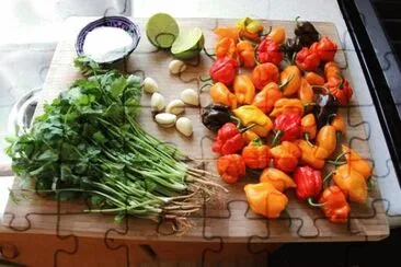 Vegetable jigsaw puzzle