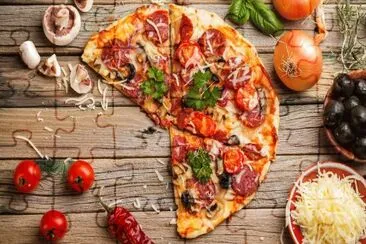 Pizza jigsaw puzzle