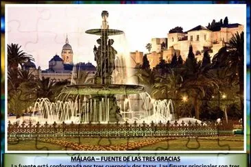 MÃLAGA â€“ FUENTE DE LAS TRES GRACIAS jigsaw puzzle