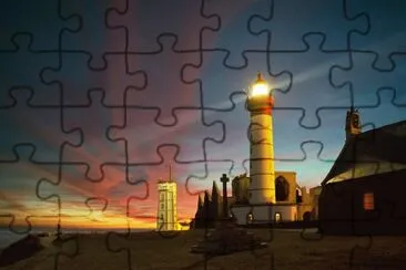 Faro y AbadÃ­a de Saint Mathieu-Francia jigsaw puzzle