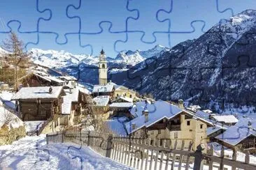 Borgo di Antagnod-Italia jigsaw puzzle
