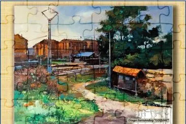 LUGONES (ASTURIAS) â€“  OBRA GANADORA DEL  I CERTAMEN DE PINTUA RÃPID