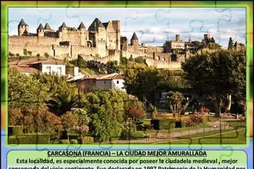 CARCASONA (FRANCIA) â€“ LA CIUDAD MEJOR AMURALLADA jigsaw puzzle