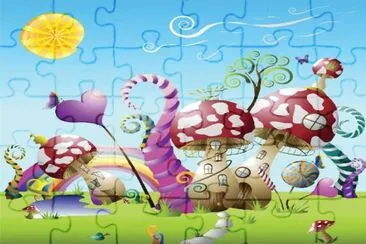 å½©è‰²å¡é€šæˆ¿å±‹ jigsaw puzzle