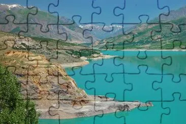 lac vert Ouzbekistan jigsaw puzzle
