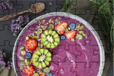 Healthy Blueberry Smoothie Bowl jigsaw puzzle