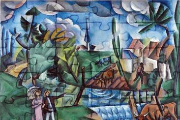 פאזל של AndrÃ© Lhote paysage au bord du fleuve